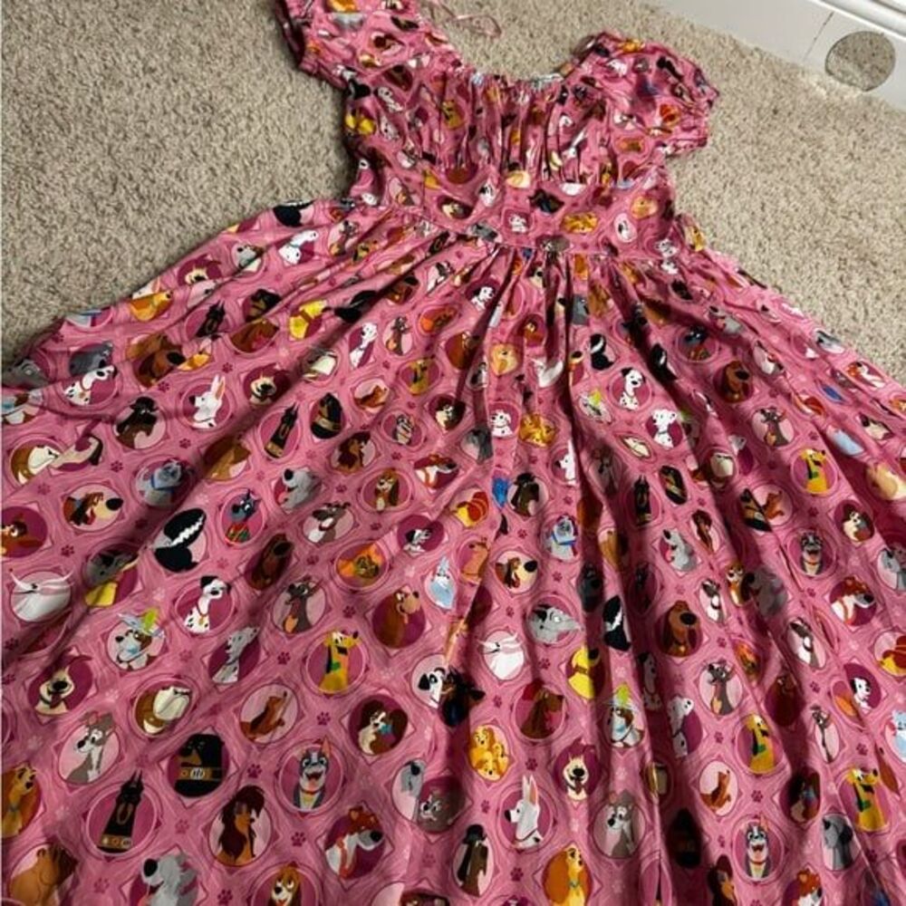 Disney Dress Shop Dress NWT dogs rare HTF puppies pink stitch Dalmatian Small